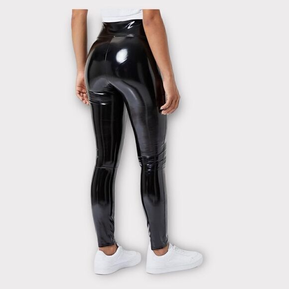 NWT- Spanx Faux Patent Leather Leggings - Picture 5 of 9